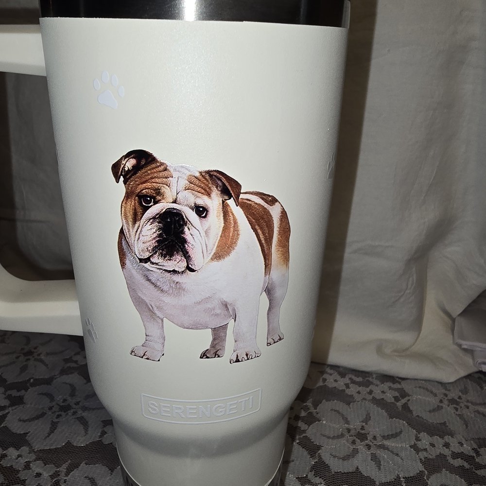 Serengeti Cream Bulldog Tumbler - Picture 2 of 7